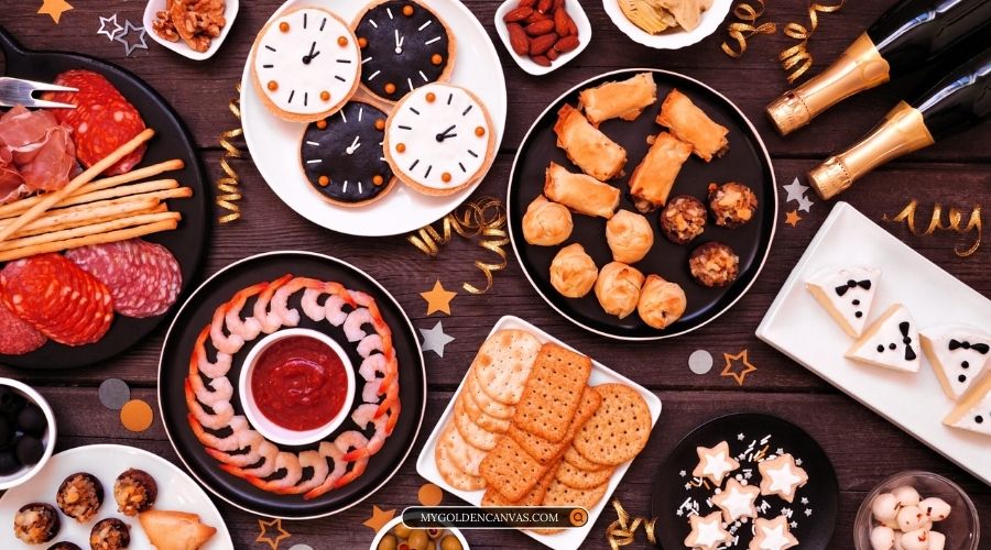 new year midnight snack table decor ideas